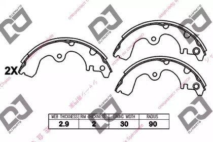 Комлект тормозных накладок DJ PARTS BS1229